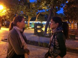 Katrin Worrmann (Nienhuis Montessori) und Nazila Barahmi (GM Bumblebee Montessori, Baku)